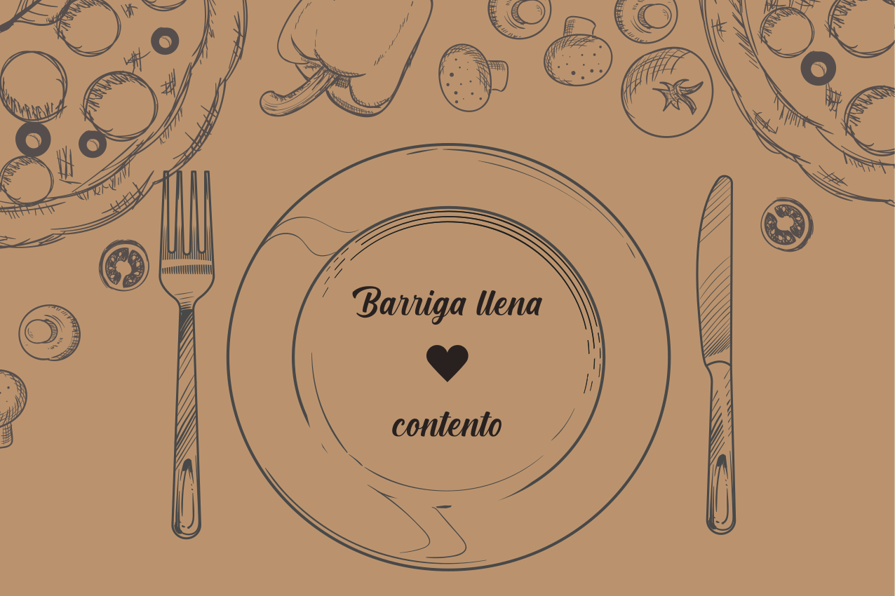 Originálne prestieranie prázdny tanier srdcom - Tenstickers