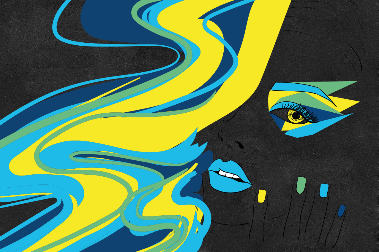 Originálne prestieranie odvážna tvár umenia - Tenstickers