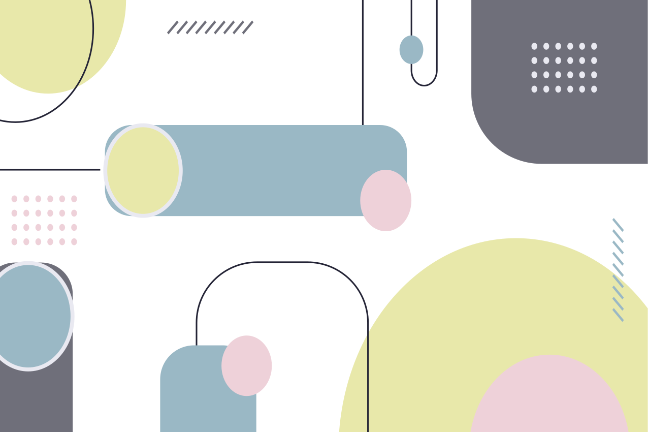 Moderné prestieranie na stôl s geometrickým usporiadaním - Tenstickers