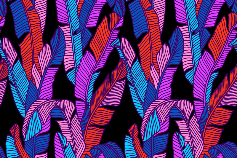 Vzorované prestieranie s farebnými listovými motívmi - Tenstickers