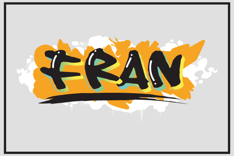 Farebné graffiti prestieranie v mestskom štýle - Tenstickers