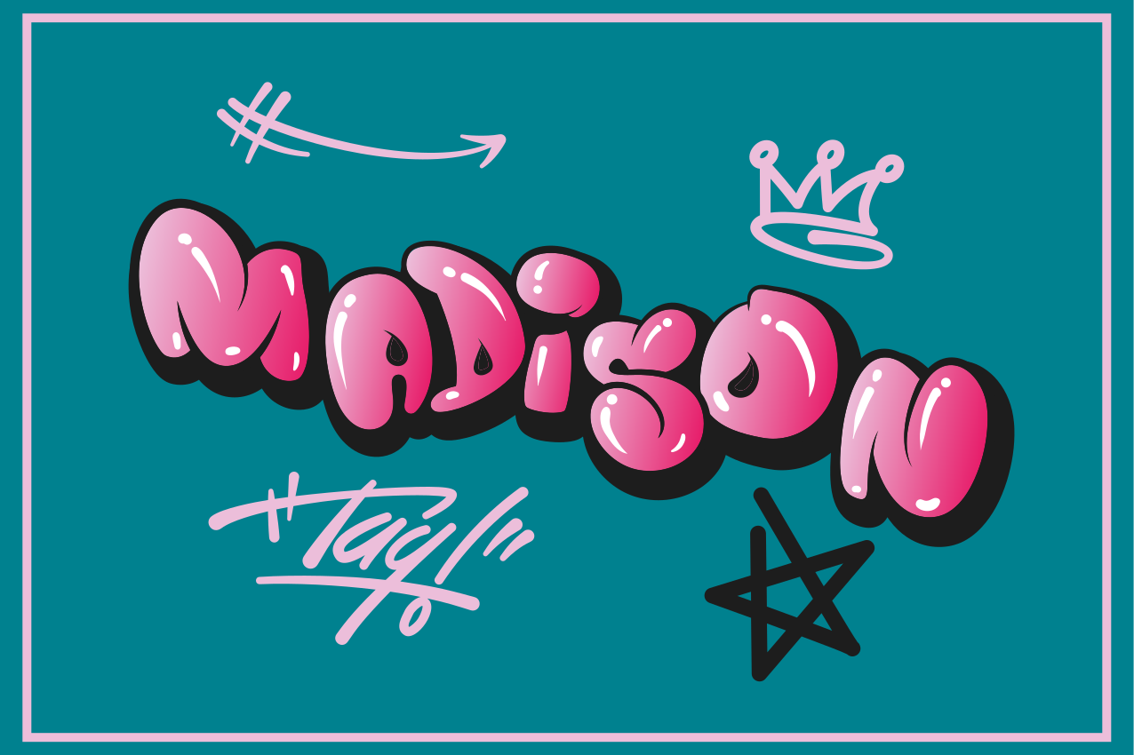 Originálne prestieranie s personalizovaným menom - Tenstickers