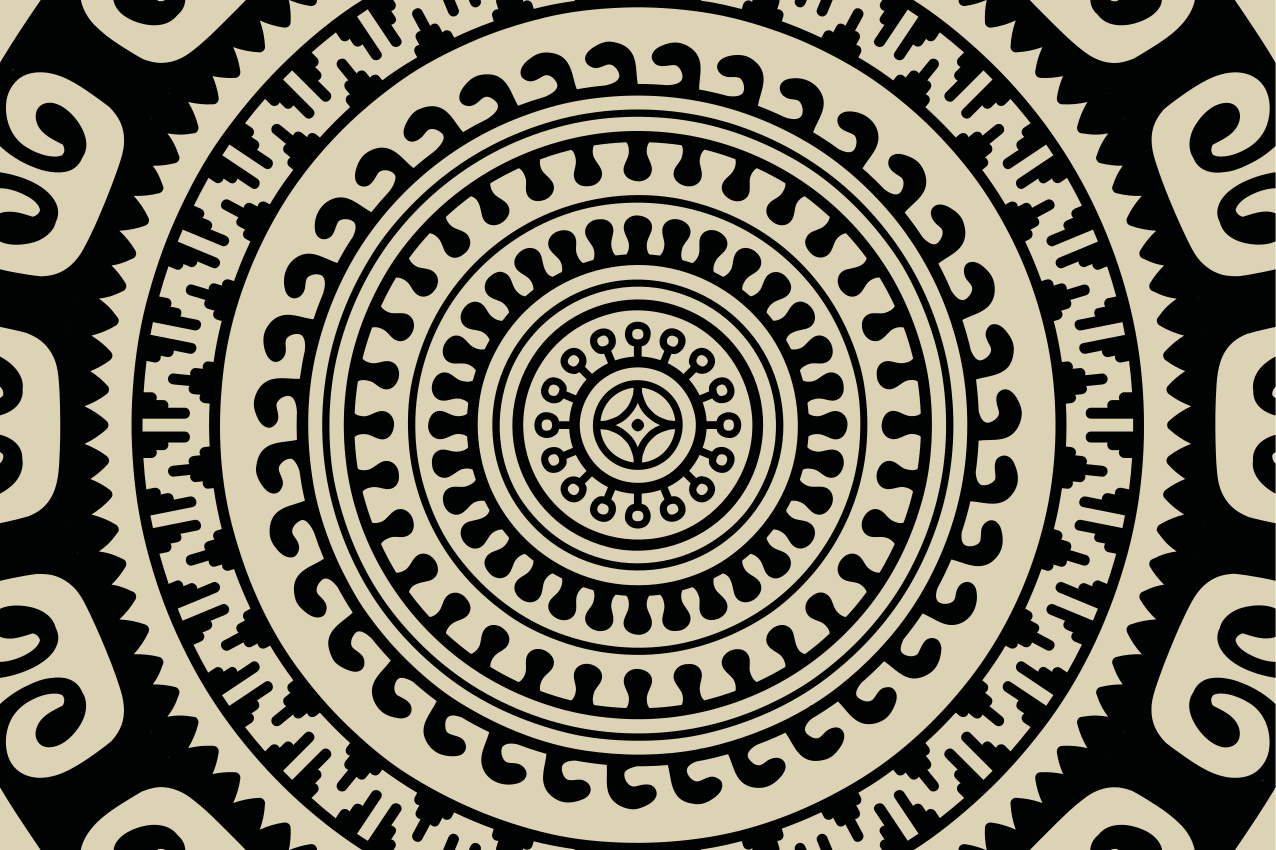 Vzorované prestieranie s kruhovými vzormi - Tenstickers