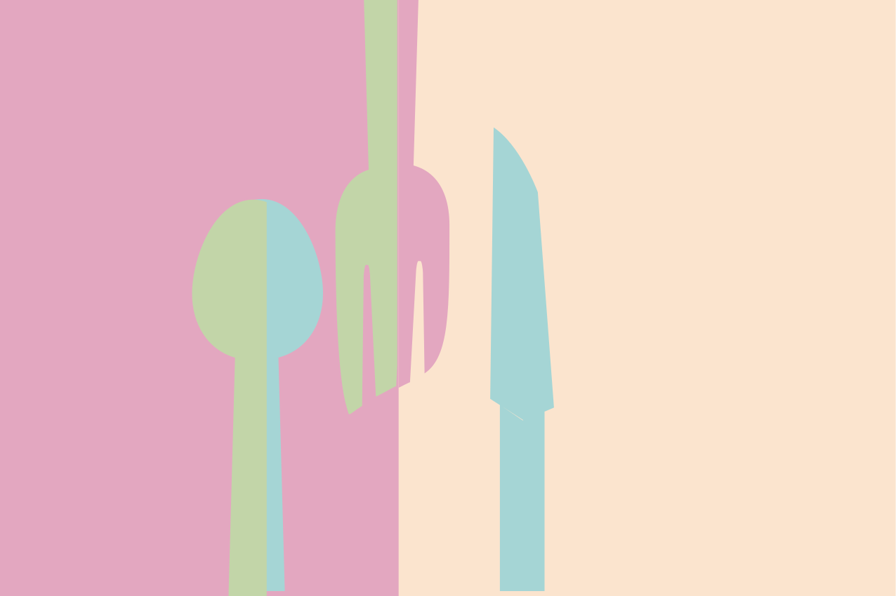 Originálne prestieranie so štýlovými prvkami príbora - Tenstickers