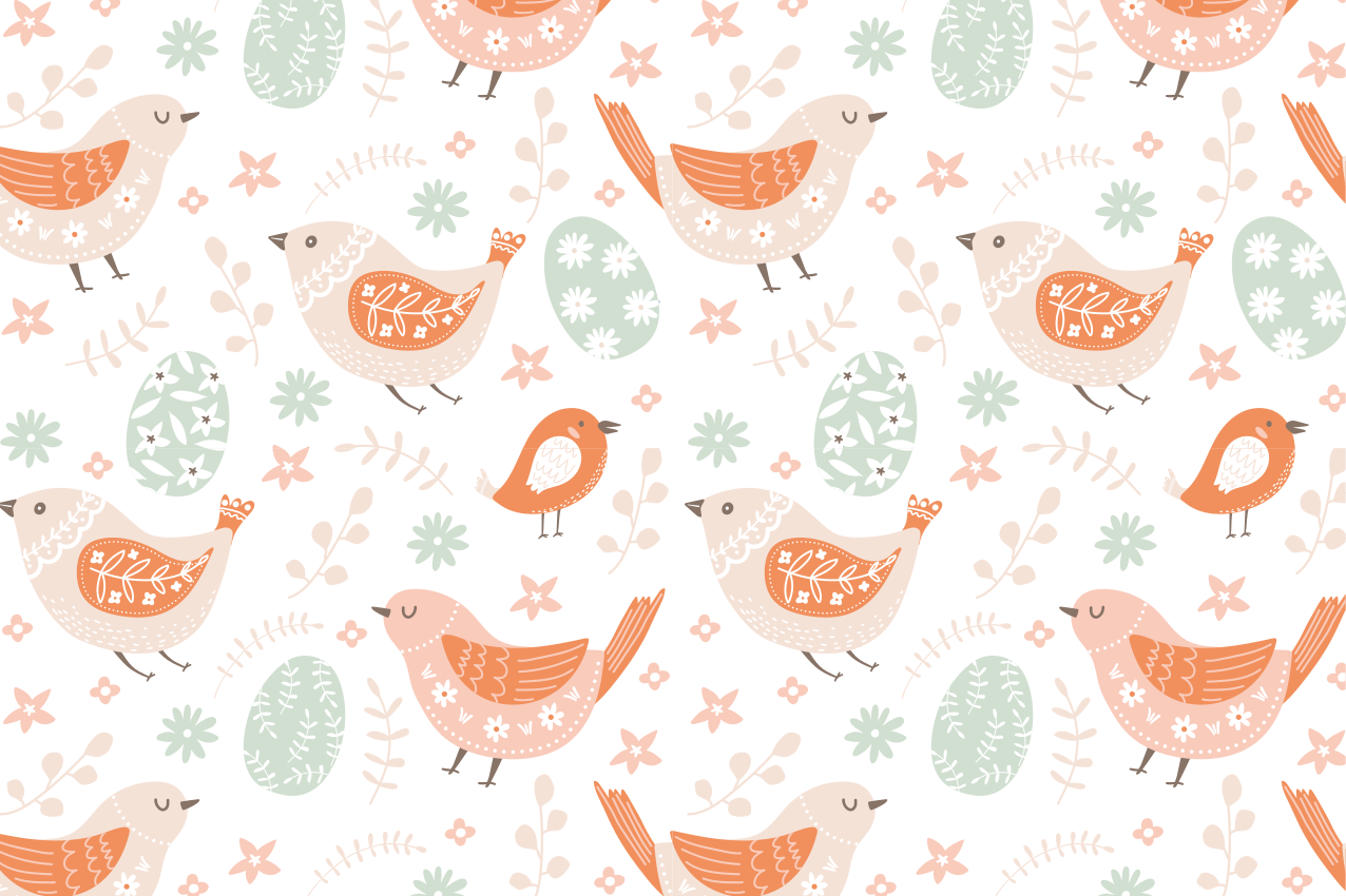 Detské prestieranie s očarujúcimi vzormi vtákov - Tenstickers