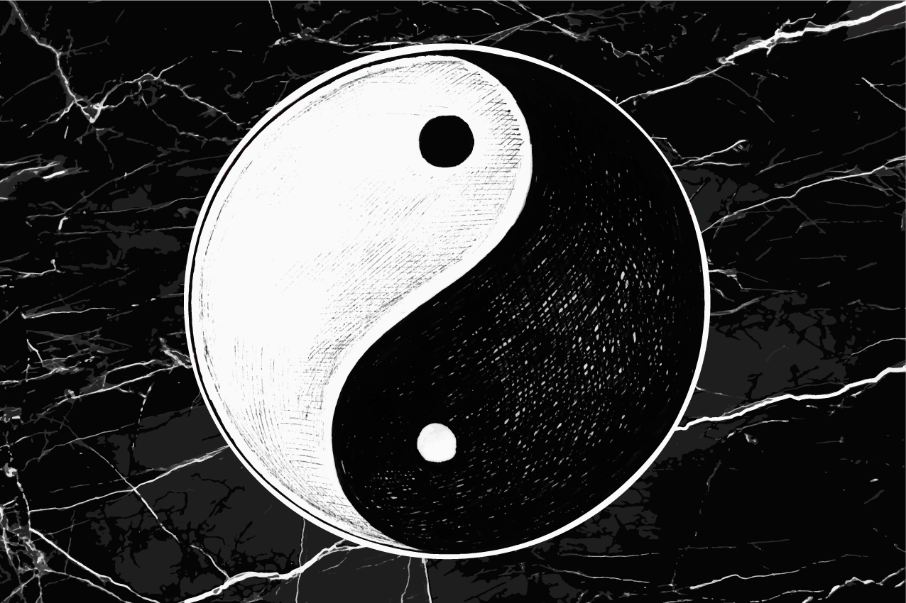 Originálne vyváženie jin -jang originálne podložky - Tenstickers