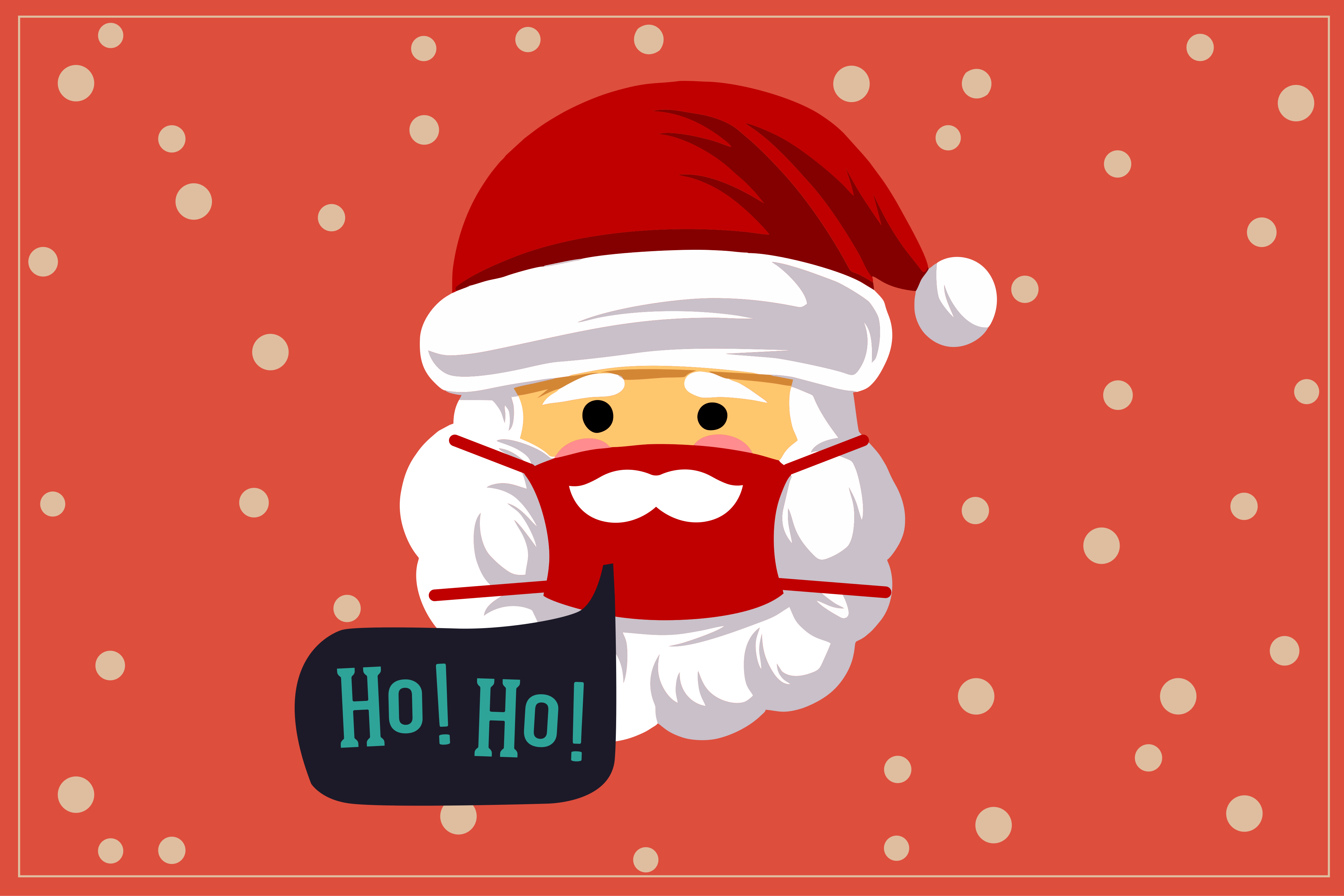 Vianočné prestieranie santa claus radosť - Tenstickers
