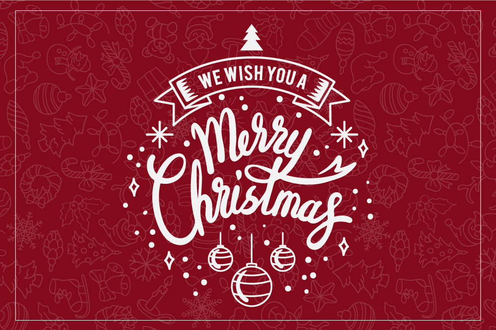 Vianočné prestieranie červený sviatočný pozdrav - Tenstickers