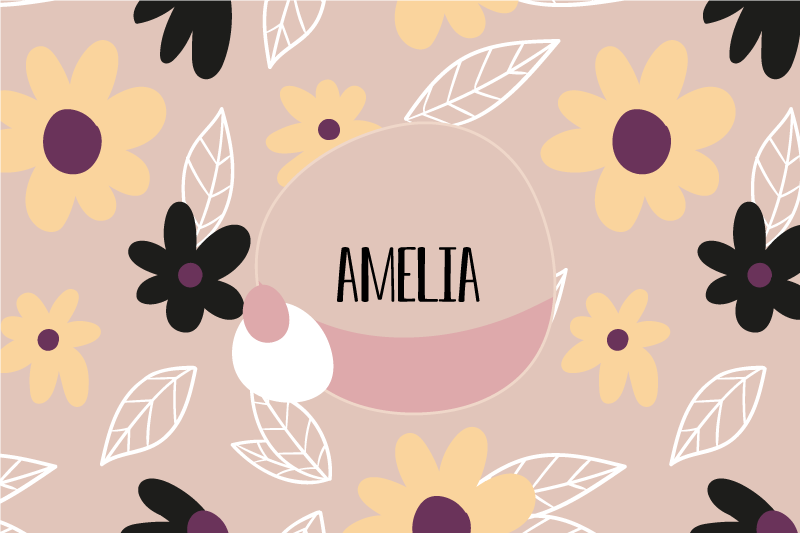 Detské prestieranie s prispôsobenou botanickou potlačou - Tenstickers