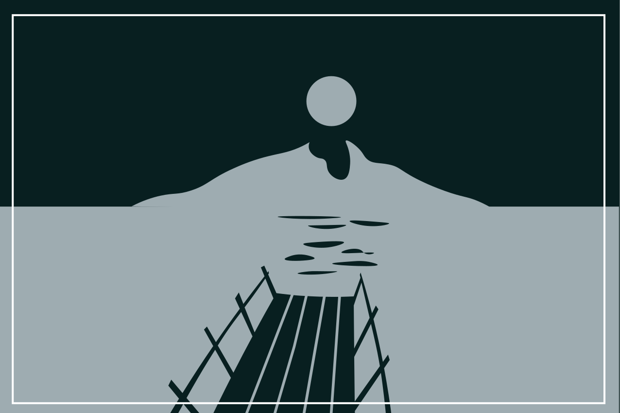 Moderné prestieranie na stôl most nad vodou - Tenstickers