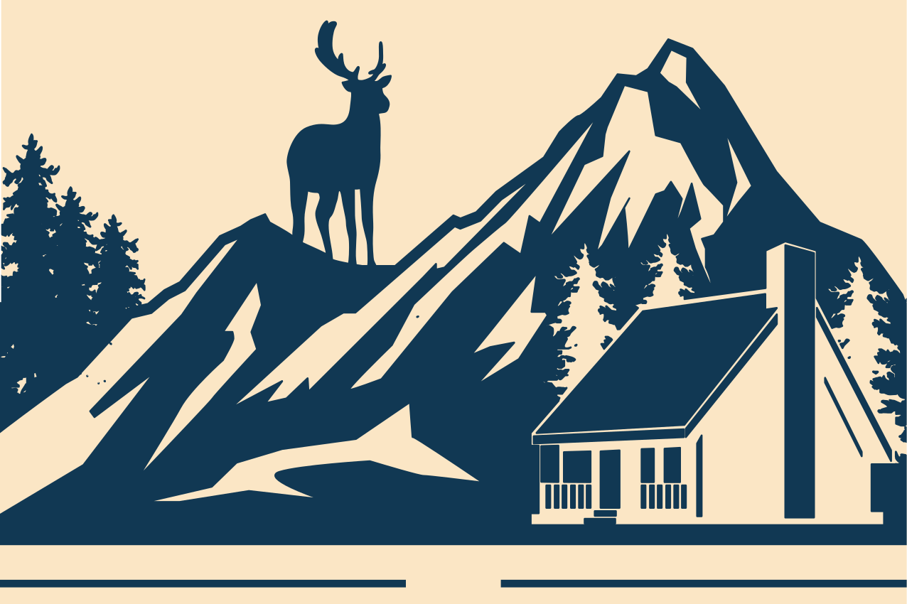 Originálne prestieranie veľkolepá horská krajina - Tenstickers