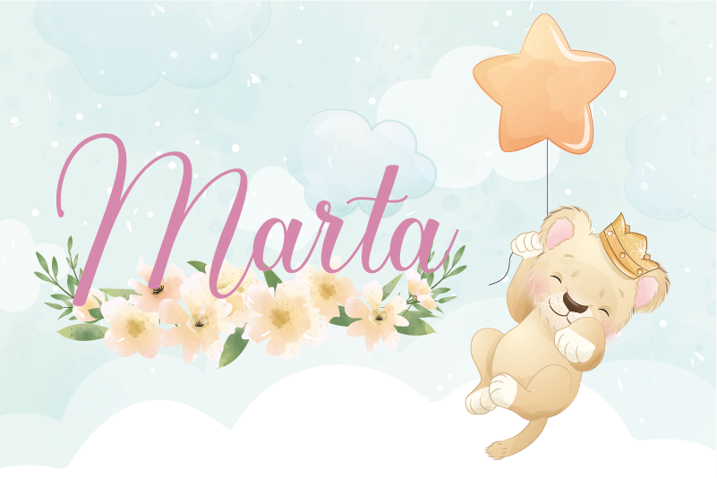 Detské prestieranie s roztomilým levíkom a balónom - Tenstickers