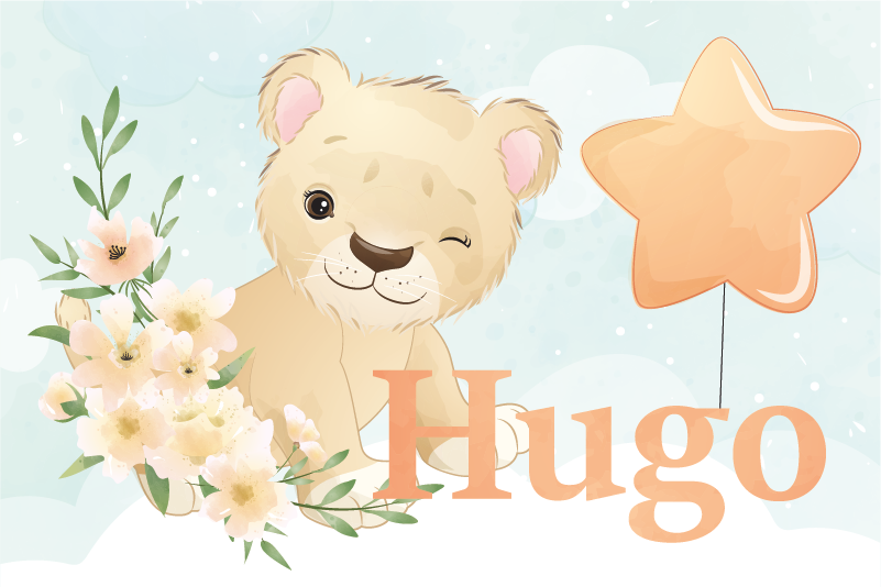 Detské prestieranie s veselým levom - Tenstickers