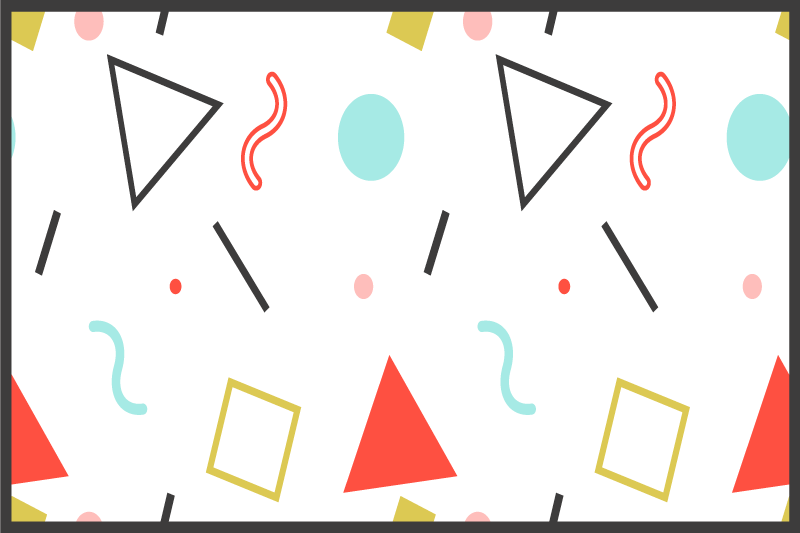 Vtipné geometrické tvary originálne prestieranie - Tenstickers