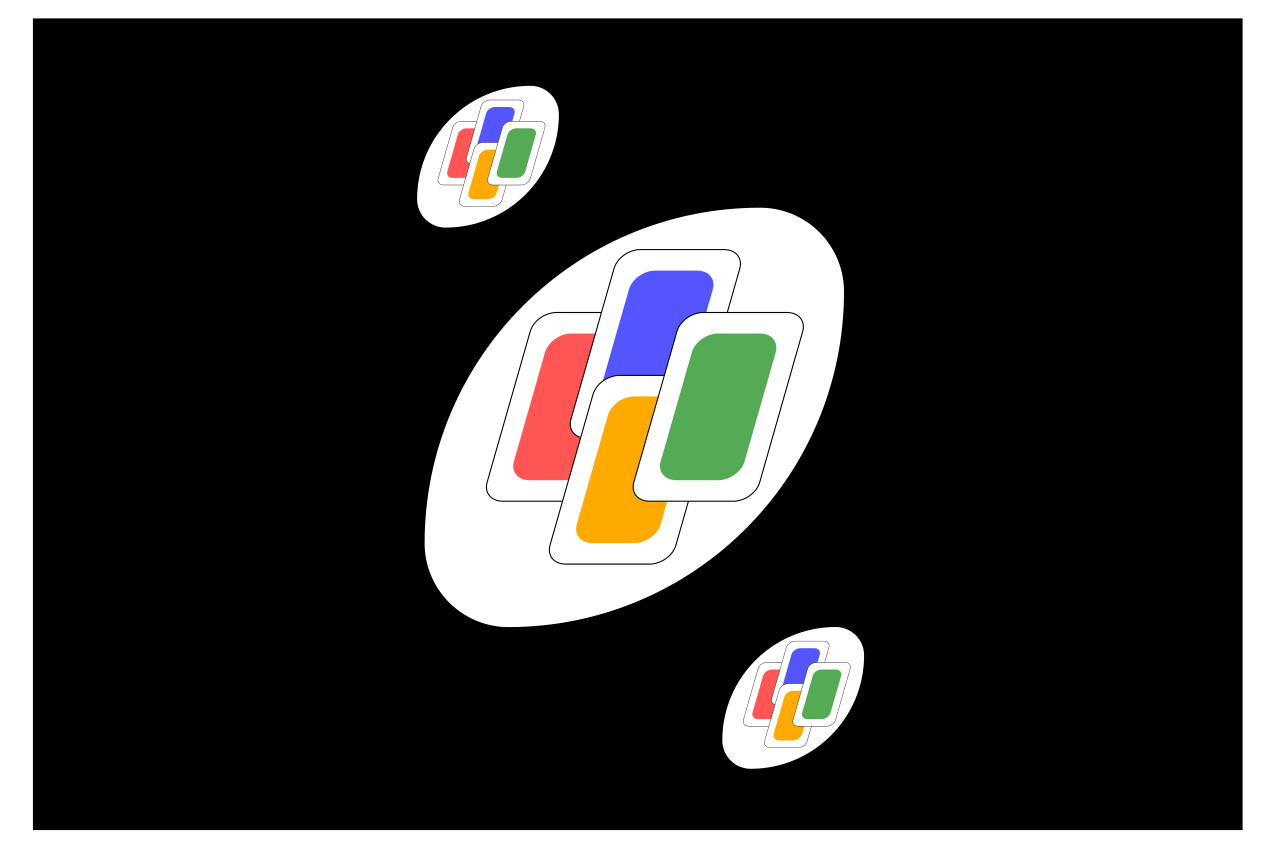 Originálne prestieranie s živými geometrickými tvarmi - Tenstickers
