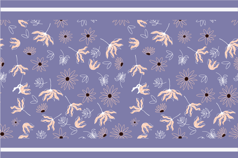 Vzorované prestieranie s kvetinovými motívmi - Tenstickers