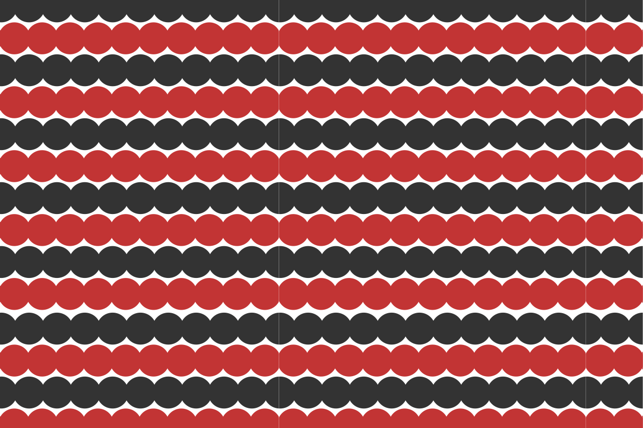 Moderné prestieranie na stôl s vrstveným kruhovým vzorom - Tenstickers