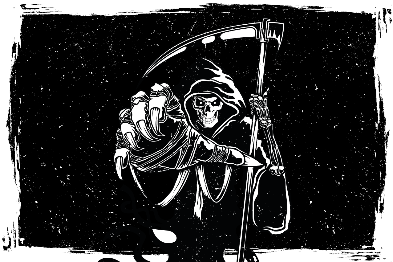 Zlá silueta originálne obtlačky prestierania - Tenstickers