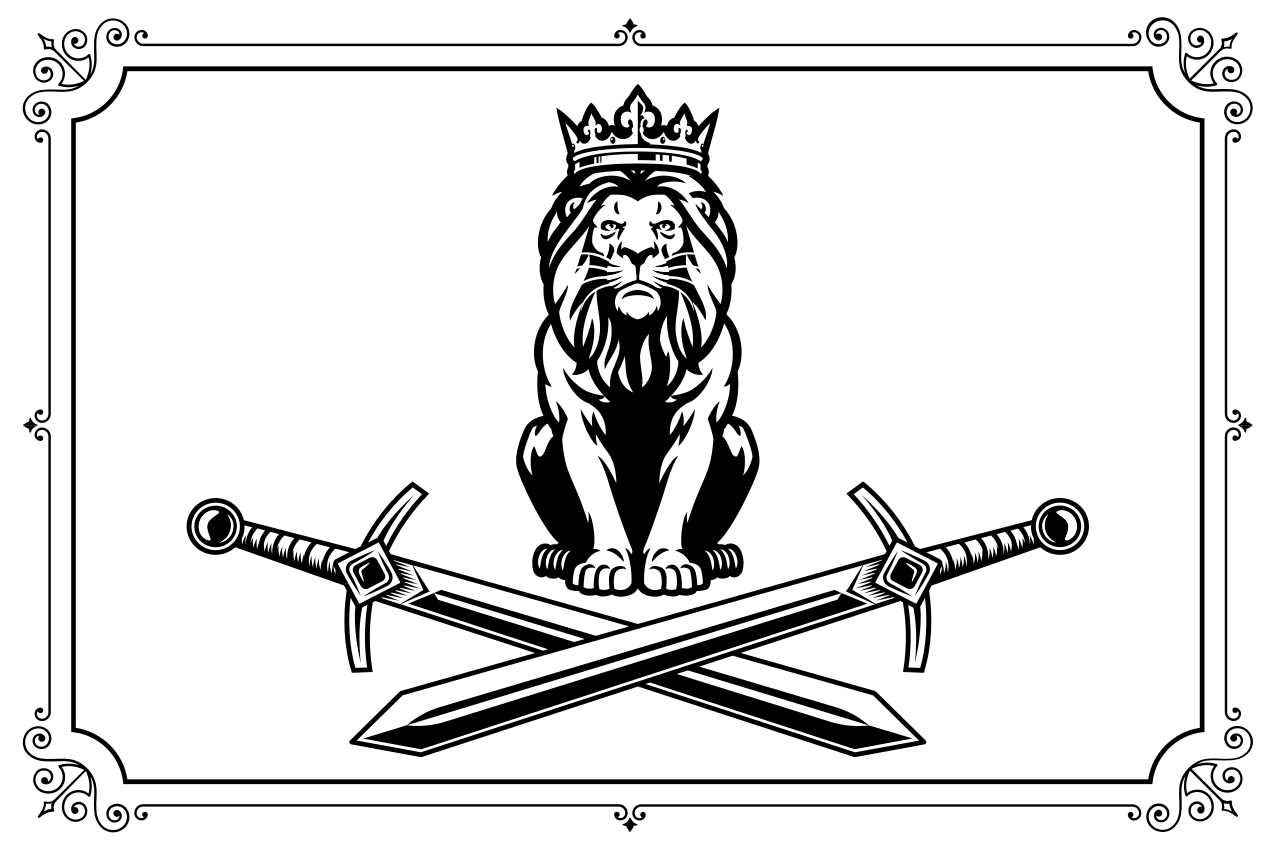 Originálne prestieranie s emblémom kráľa levov - Tenstickers