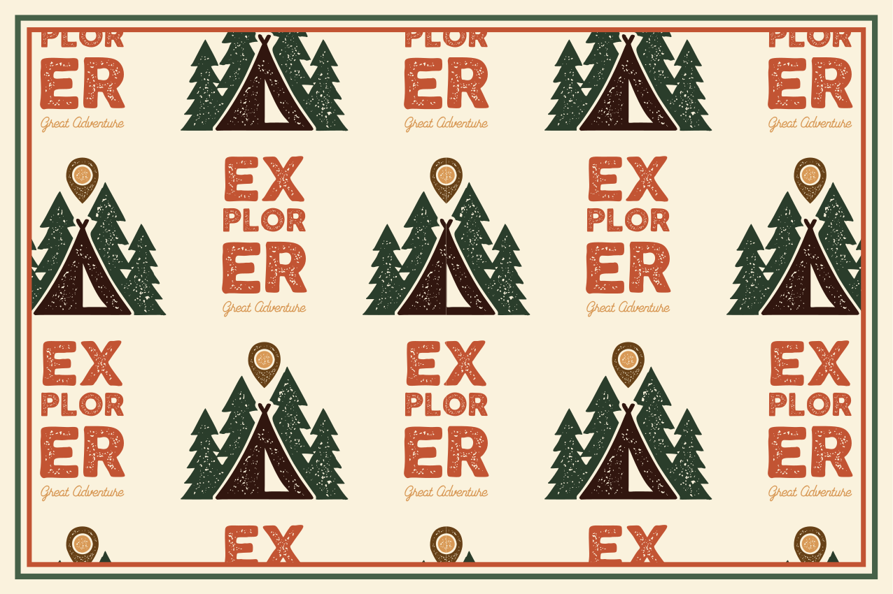 Originálne prestieranie dobrodružný vzor objaviteľa - Tenstickers