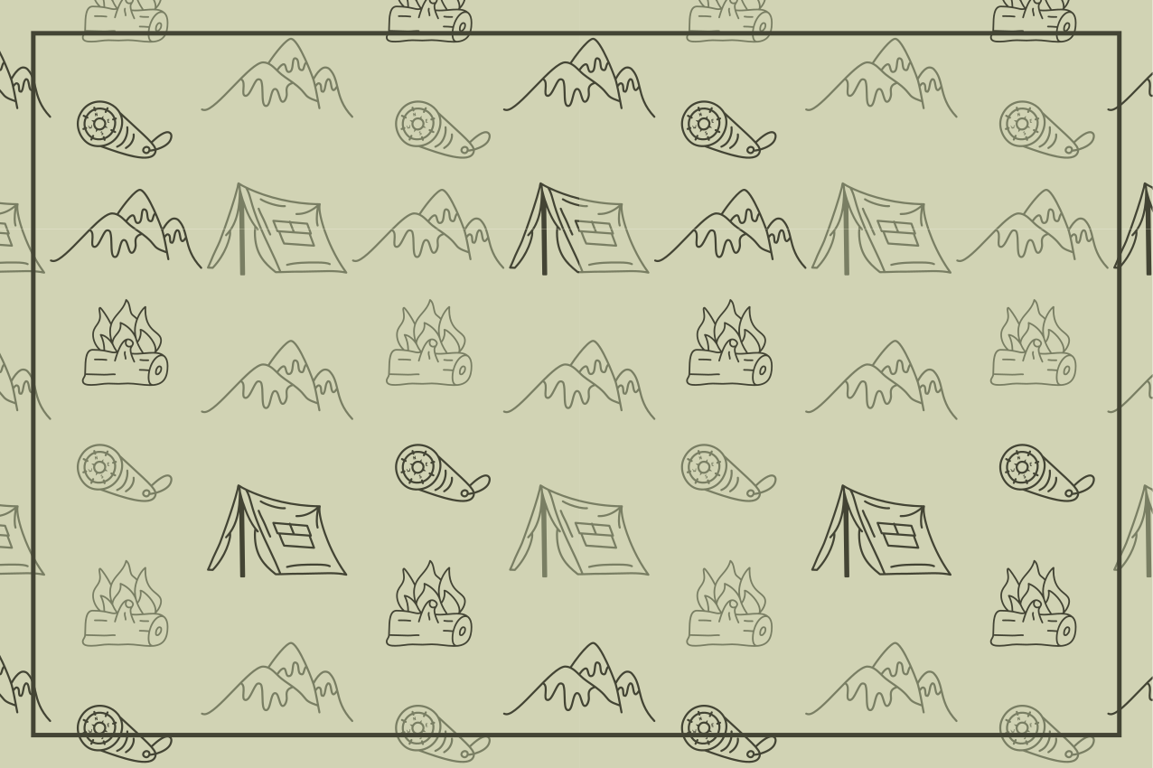 Originálne prestieranie na kempingové dobrodružstvá - Tenstickers