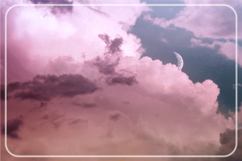 Moderné prestieranie na stôl mesiac na zamračenom nebi - Tenstickers