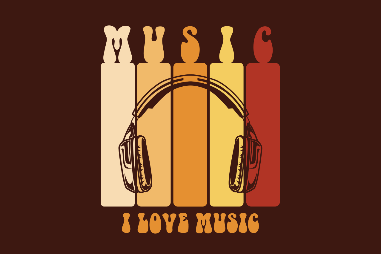 Milujem hudobné retro dizajn originálne prestieranie - Tenstickers