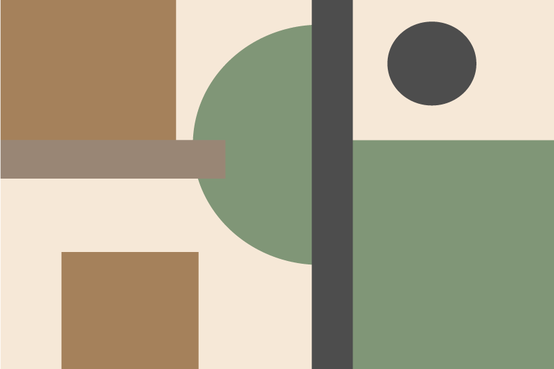 Moderné prestieranie na stôl geometrické abstraktné tvary - Tenstickers