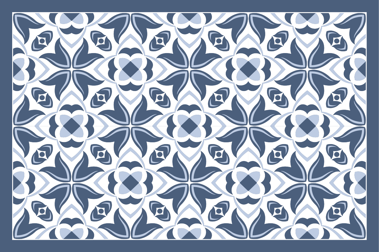 Vzorované prestieranie s rafinovaným botanickým motívom - Tenstickers