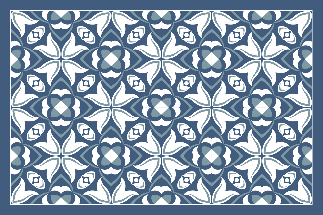 Modrá váza „hampton style“ moderné prestieranie - Tenstickers