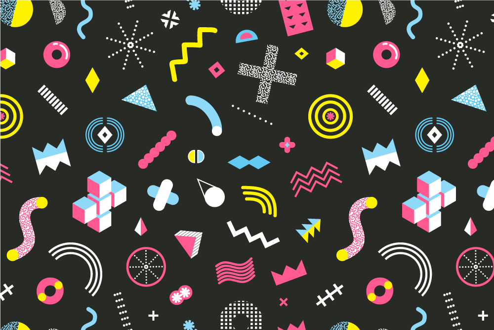 Originálne prestieranie s živými geometrickými prvkami - Tenstickers