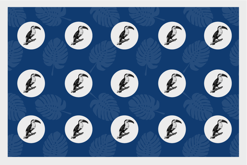 Originálne prestieranie s tropickým vtáčím vzorom - Tenstickers