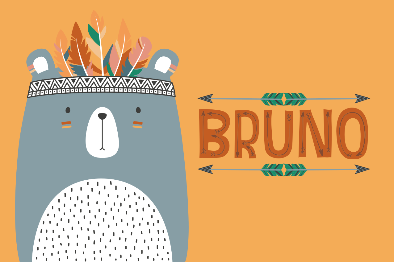 Detské prestieranie s roztomilou ilustráciou medveďa - Tenstickers