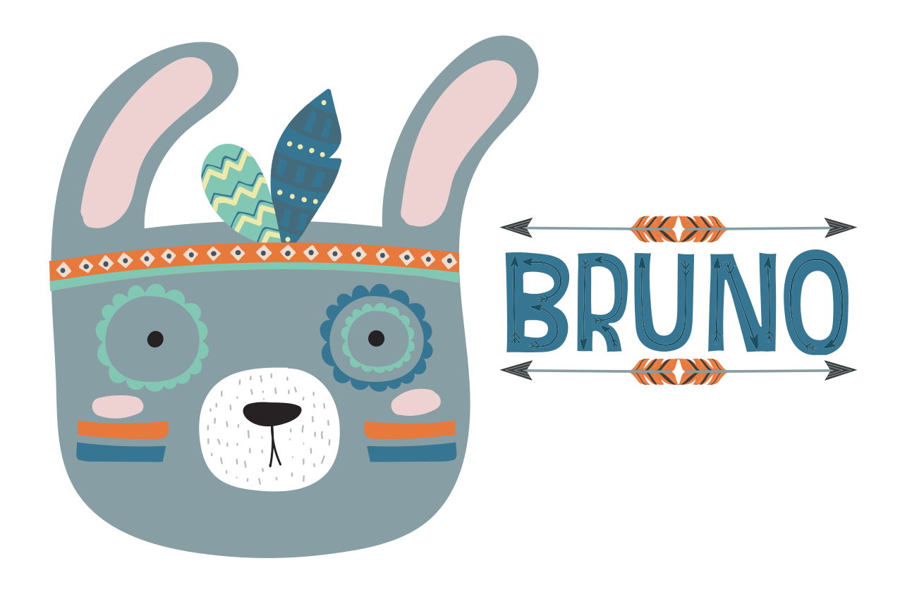 Detské prestieranie s roztomilou zvieracou hlavou - Tenstickers