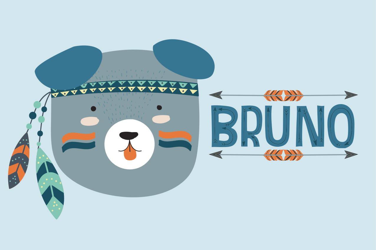 Detské prestieranie s roztomilou medvedíkovou hlavou - Tenstickers