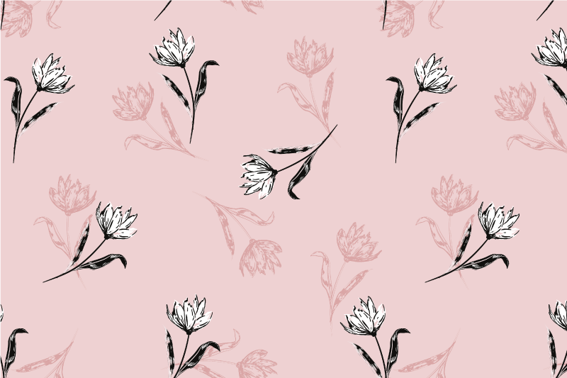 Vzorované prestieranie elegantná botanická kompozícia - Tenstickers