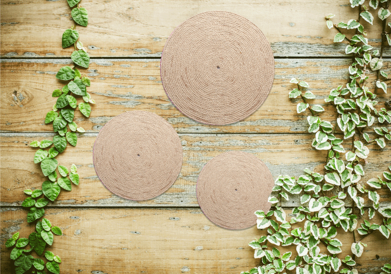 Moderné prestieranie na stôl prírodný súbor podložiek - Tenstickers