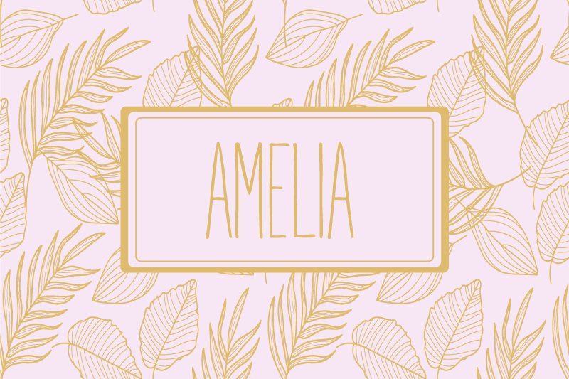 Prestieranie s menom s personalizovaným listovým vzorom - Tenstickers