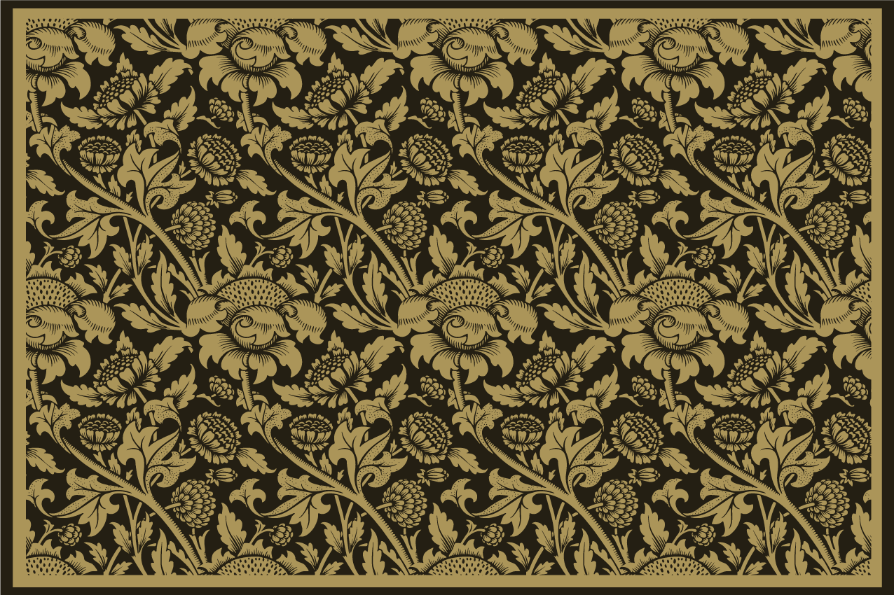 Vintage francúzske kvetinové originálne prestieranie - Tenstickers