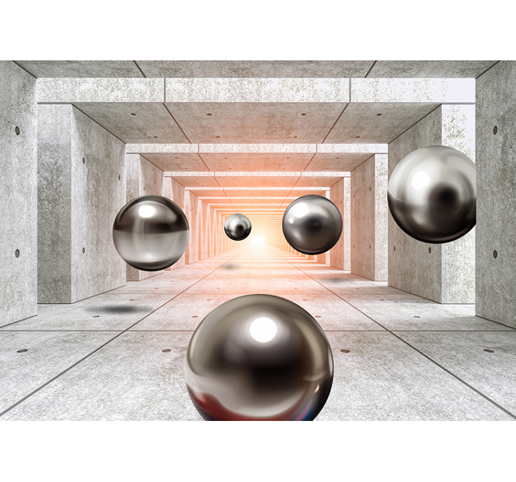 Futuristický tunel 3d nástenná maľba - Tenstickers