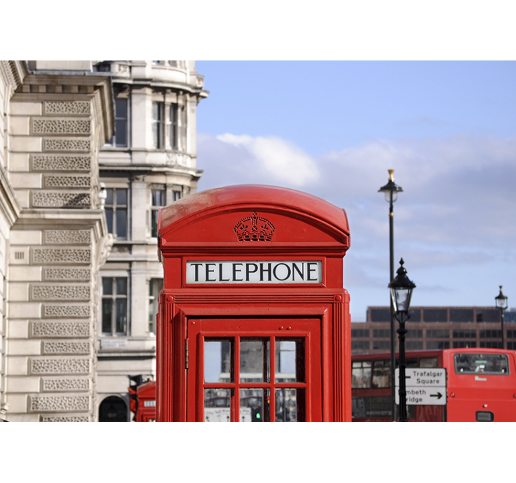 fototapety londýn londýnska telefónna búdka - Tenstickers
