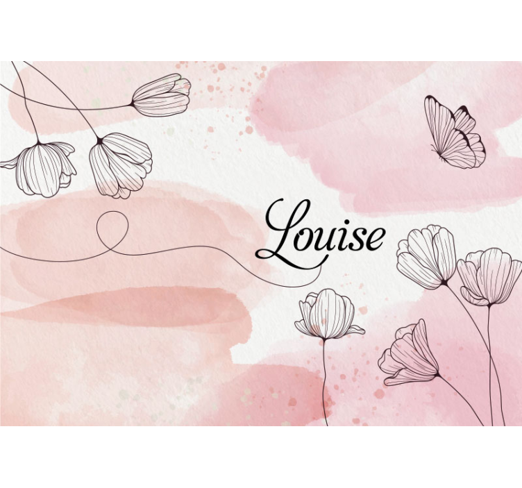 Krásne kvety s menom na stenu fototapeta - Tenstickers