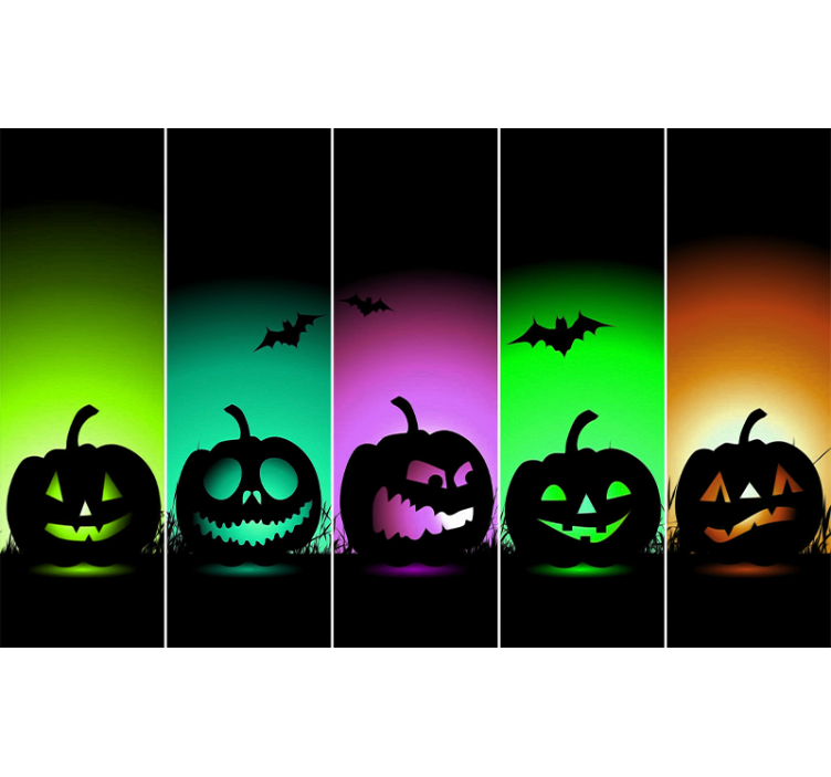 fototapety halloween halloweenske tekvicové tváre - Tenstickers