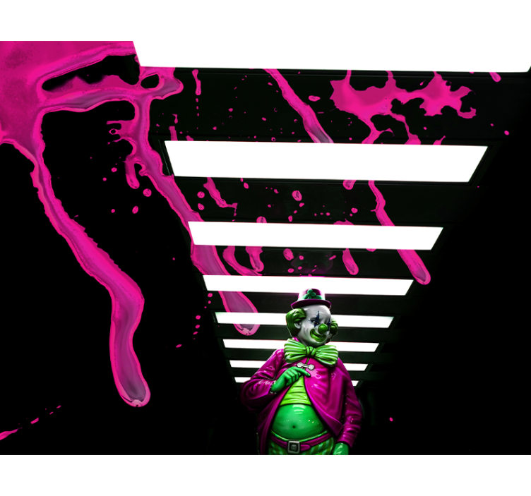 mestské umenie fototapety klaun v ružovom - Tenstickers