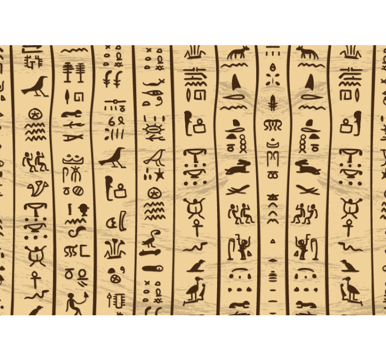 Egyptské hieroglyfy obývacia izba fototapeta - Tenstickers