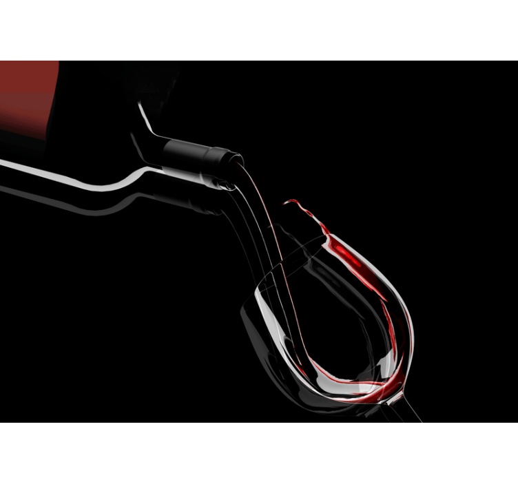 Fľaša nalievanie vína 3d fototapeta - Tenstickers