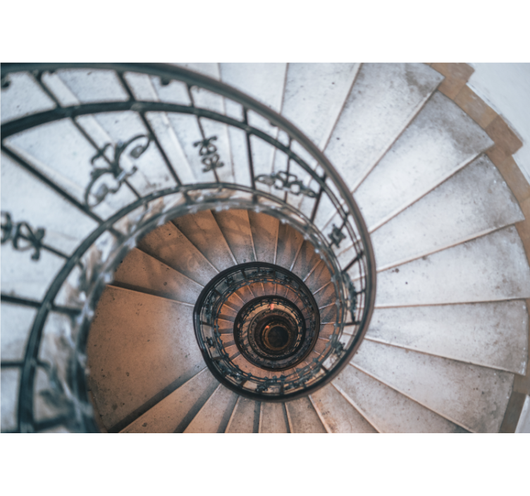 Fototapety na stenu mesta dizajn špirálového schodiska - Tenstickers