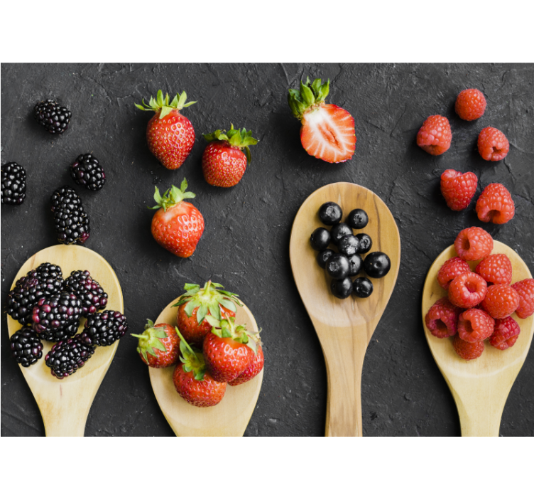 Fototapeta kvety zber bobúľ - Tenstickers