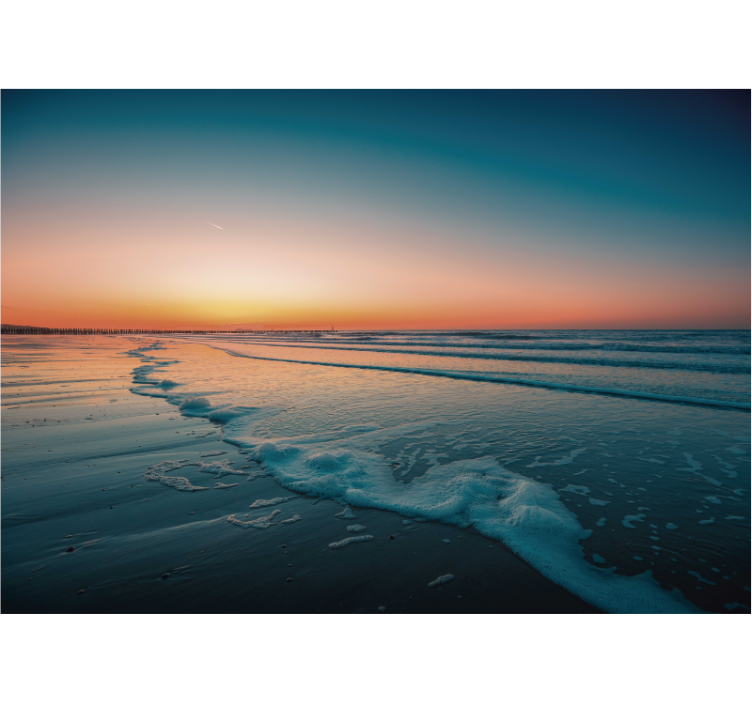 fototapety na stenu priroda vlny oceánu pri západe slnka - Tenstickers