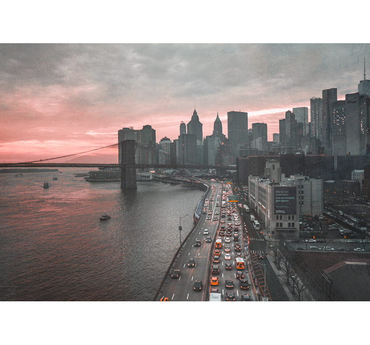 Fototapeta new york mestská panorama manhattanu - Tenstickers